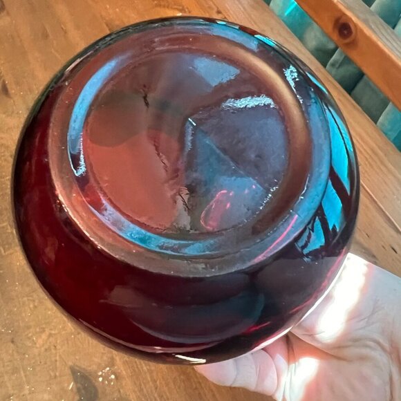 Vintage Ruby Red Glass 42oz Jug Pitcher by Anchor Hocking Glass - Picture 5 of 8